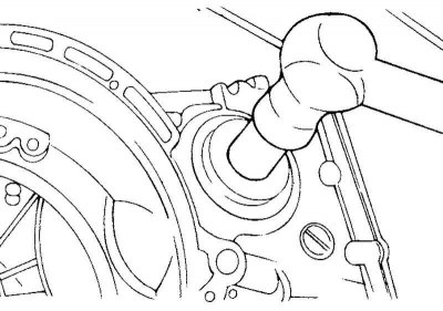 Fig. 3.82. Pressing in the oil seal