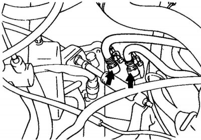 Fig. 3.99. Clamps for the oil cooler…