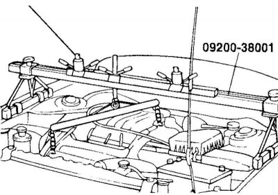Fig. 3.103. Fastening the engine to the…