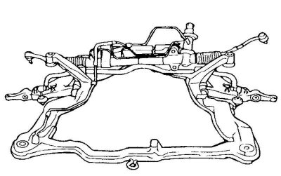Fig. 3.104. Subframe mounting bolts
