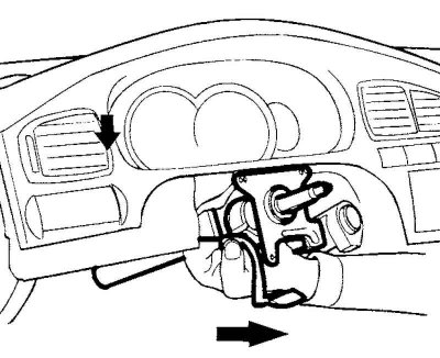Fig. 5.22. Removing the steering column…
