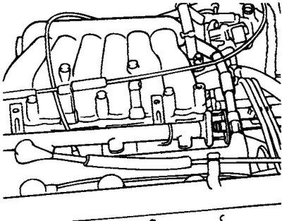 Рис. 2.184. Подсоединение топливного шланга высокого давления