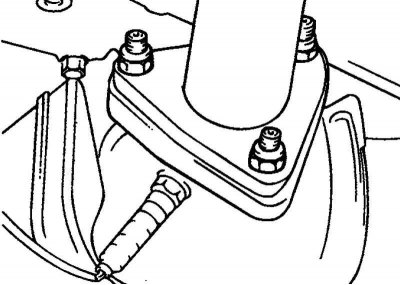 Рис. 2.188. Крепление приемной трубы системы выпуска к выпускному коллектору