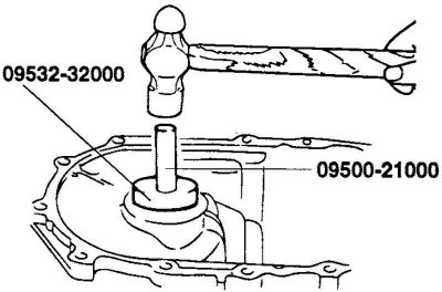 Fig. 3.23. Installing gearbox bearings