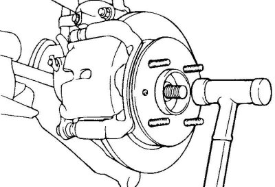 Fig. 3.127. Disconnecting the wheel…