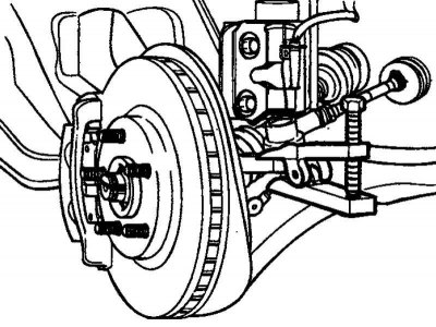 Fig. 5.3. Disconnecting the ball joint…