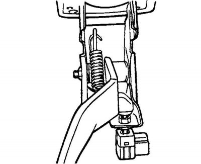 Рис. 6.8. Педаль в сборе с кронштейном