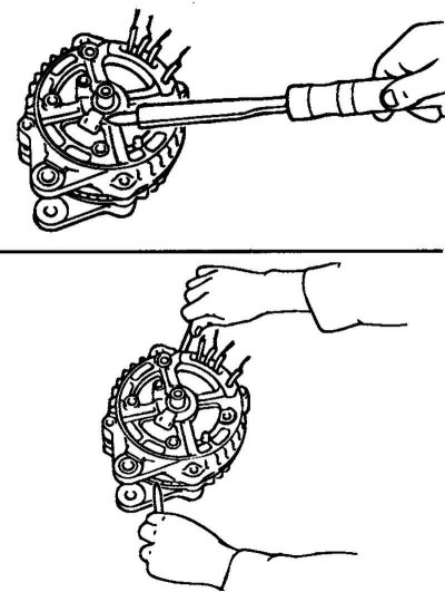 Fig. 7.26. Removing the generator…