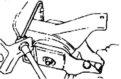 3. Отверните болт крепления от коробки…