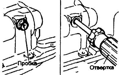 12. После совмещения метки на шкиве…