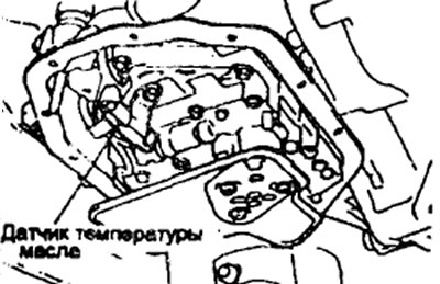 10. Unscrew the oil temperature sensor…