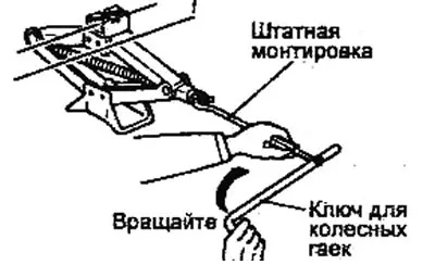 7. Сглобете дръжката на крика, както е показано на фигурата.