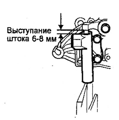 в) Перевірте виступ штока автоматичного…