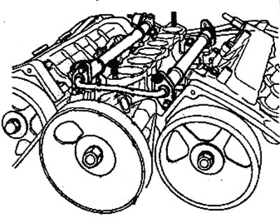 Внимание: будьте осторожны, не уроните форсунки при снятии топливного коллектора.