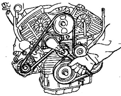 направляющий ролик ремня привода навесных агрегатов.
