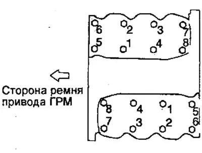 Окончательно доверните все болты крепления на угол 43-47°.
