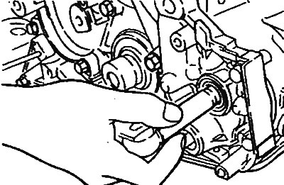 10. Loosen the bolt securing the driven…