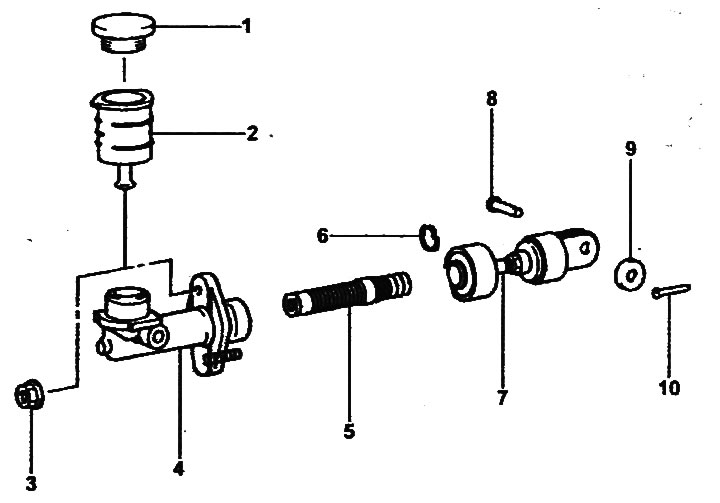 Clutch release master cylinder.
