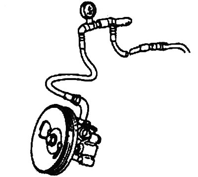 1. Отсоедините нагнетательный шланг от…