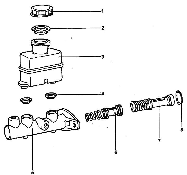 Master brake cylinder.