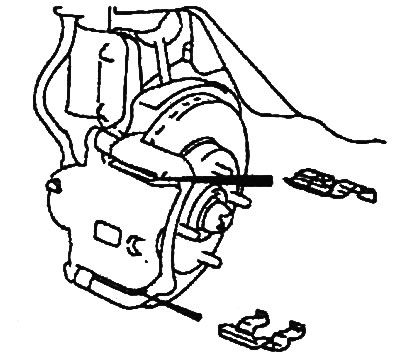 6. Install the brake pad retainers into…