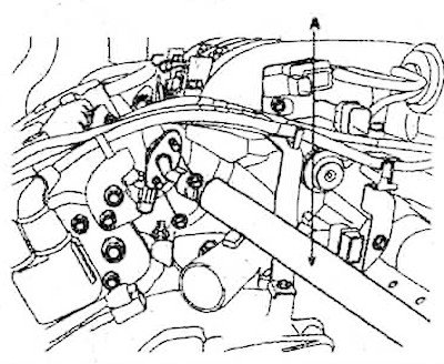 28. Connect the fuel hose (A).
