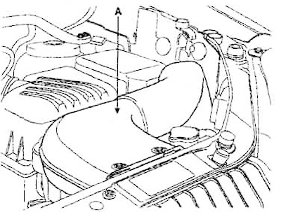 1. Отстранете входа за въздух (A).
