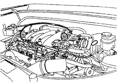 14. Разхлабете контрагайките и свалете кабела на дросела.
