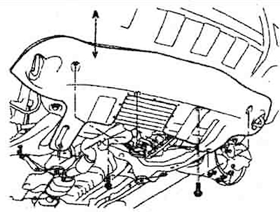 18. Remove the crankcase guard (A).