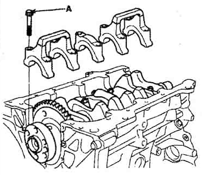 7. Install the main bearing caps into…