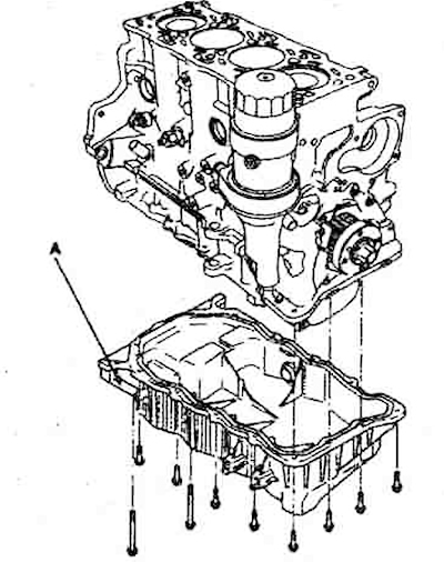 18. Уклоните кућиште радилице (А).