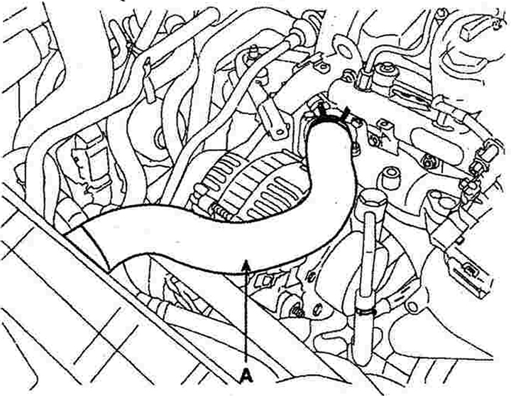 Как снять двигатель d4ea через верх D4EA engine cooling system - removal and installation (Hyundai Tucson 1 2005-201