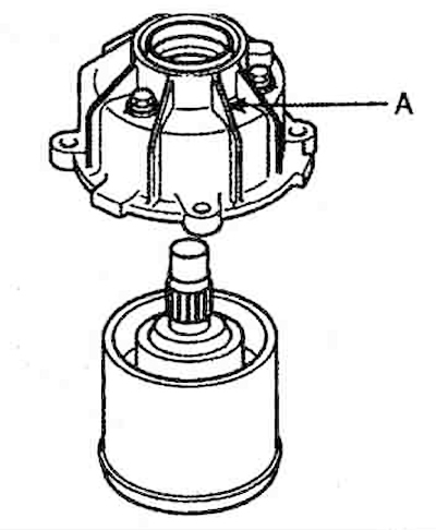 6. Зняти кришку муфти у зборі (а).