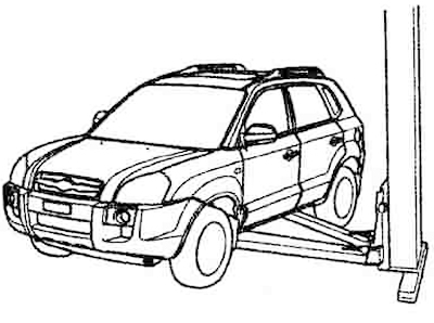 3. Zdvihnite auto na výťah.
