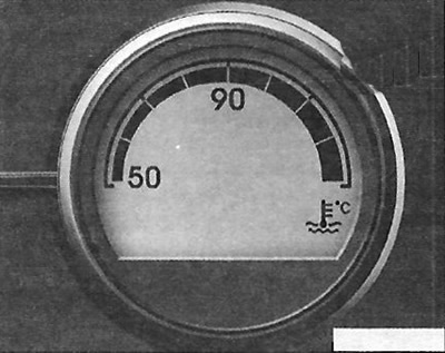 Engine temperature gauge