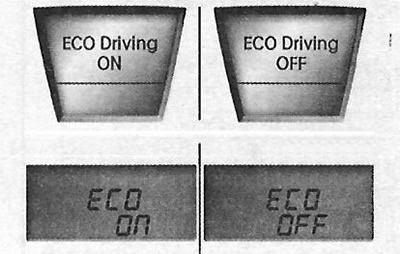 ECO ON/OFF mode (petrol only, if…