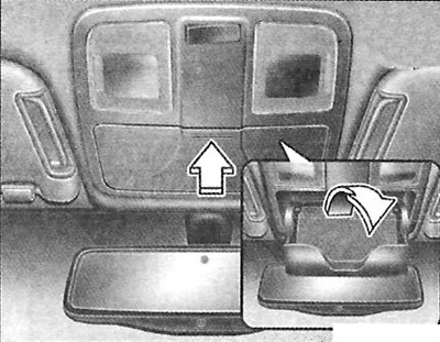 Compartment for sunglasses
