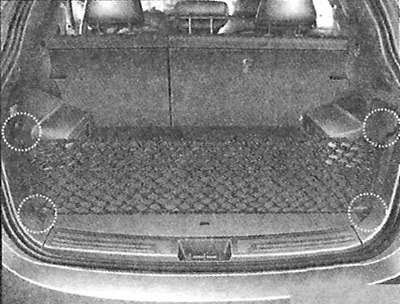 Сетка для фиксации багажа (при наличии)