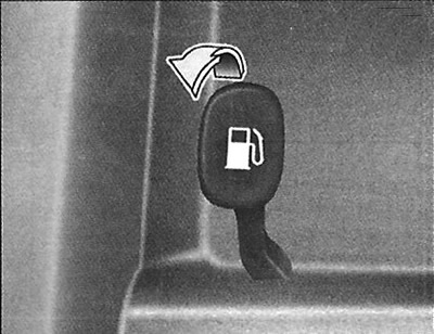 Opening the fuel filler cap