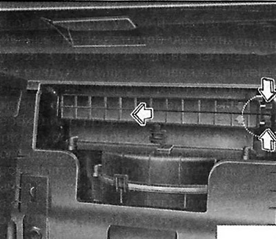 2. With the glove compartment open:…