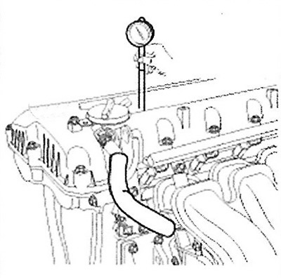 Install the compression tester into the…