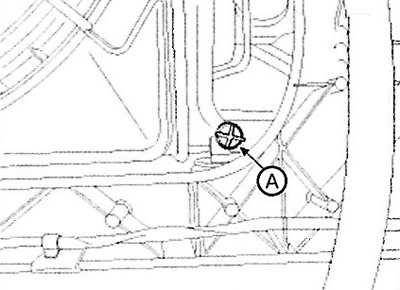 8. Loosen the drain plug (A) and drain…