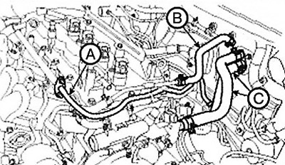 15. Connect the fuel hose (A), brake…