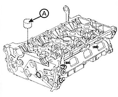 1. Remove the tappets (A) from the…