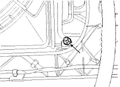 3. Loosen the radiator drain plug (A)…