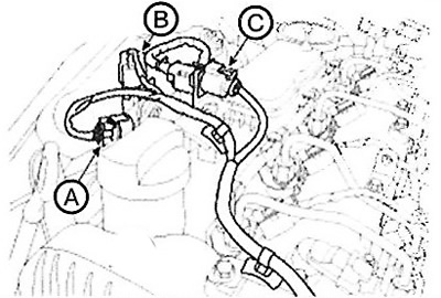 (3) Disconnect the oxygen sensor…