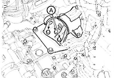 Note: Tightening torque: 88.3-107.9 Nm.