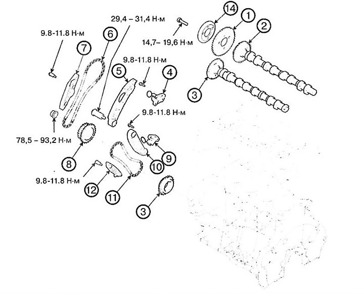 1. Camshaft sprocket