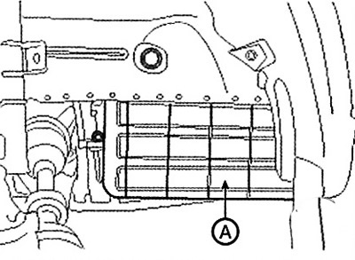 30. Install the side cover (A).