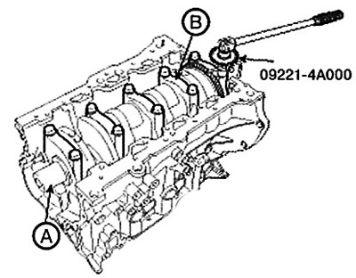 Note: Tightening torque: 49.0 Nm + 120°…
